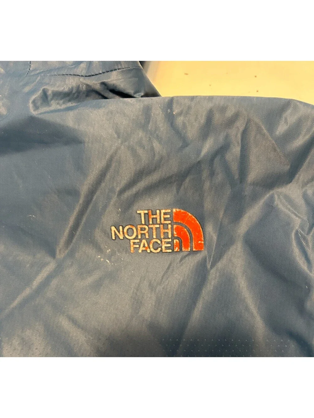 Vintage North Face Hyvent Hooded Blue Quilted Orange Lined Jacket Men's Large L